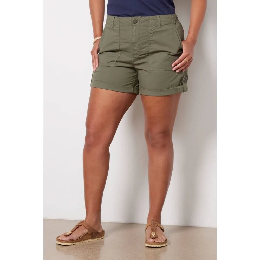 Sanctuary Standard Surplus Switchback Cuffed Shorts Hiker Green Sz. 24‎